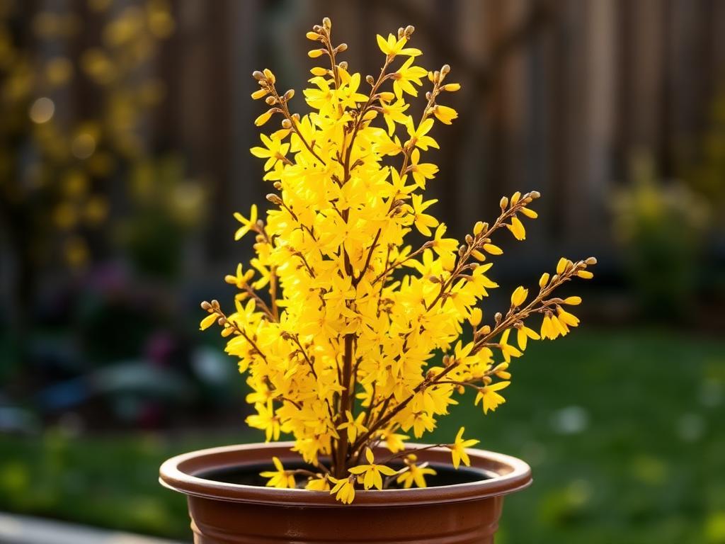 Puiet de Forsythia la ghiveci